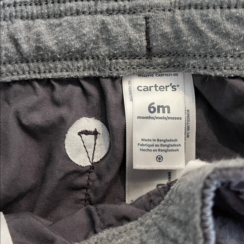 Carter's Dark Charcoal Elastic Waist Jogger Pants - Picture 2 of 3